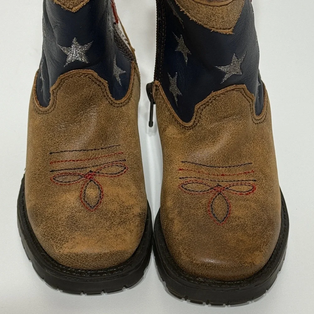 Kids Western Star and Stripes Boots - Picture 6 of 12